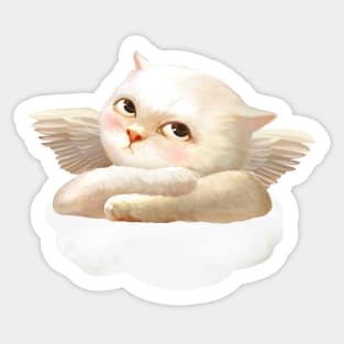 Cherub Cat Sticker